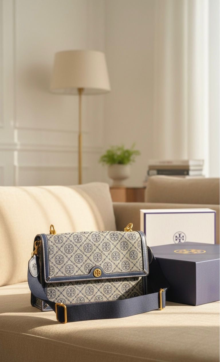 Tory Burch T Monogram Jacquard Medium Shoulder Bag