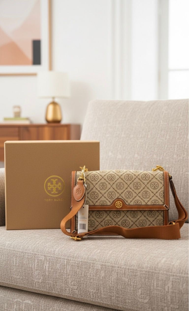 Tory Burch T Monogram Jacquard Medium Shoulder Bag